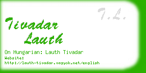 tivadar lauth business card